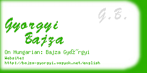 gyorgyi bajza business card